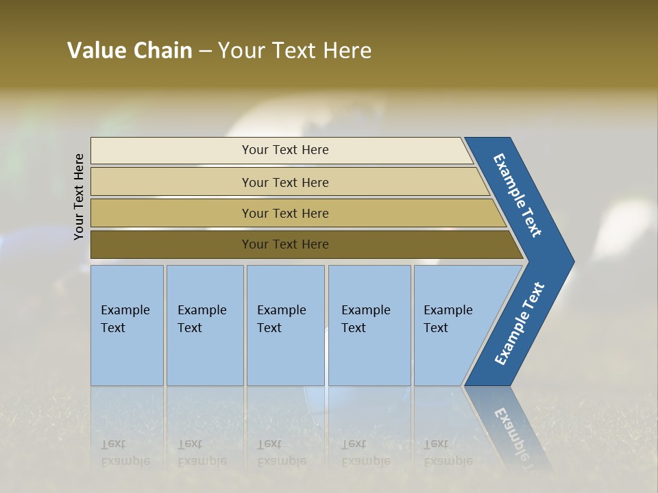 A Football Player Diving For A Ball On The Field PowerPoint Template