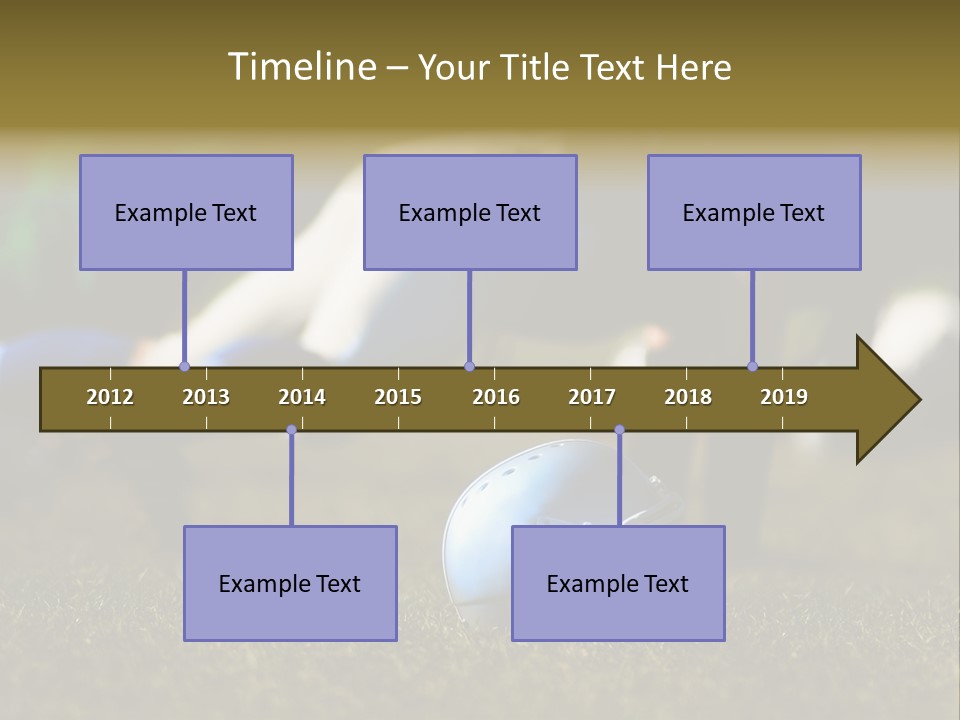 A Football Player Diving For A Ball On The Field PowerPoint Template