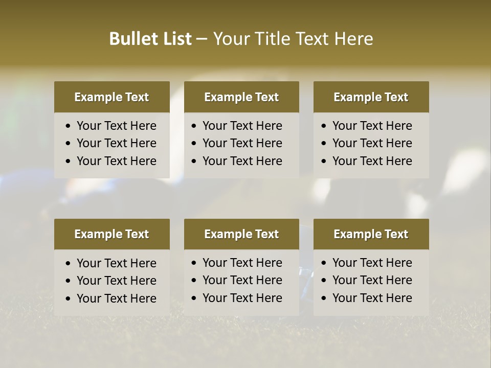 A Football Player Diving For A Ball On The Field PowerPoint Template