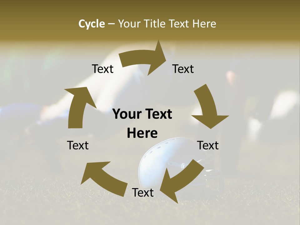 A Football Player Diving For A Ball On The Field PowerPoint Template