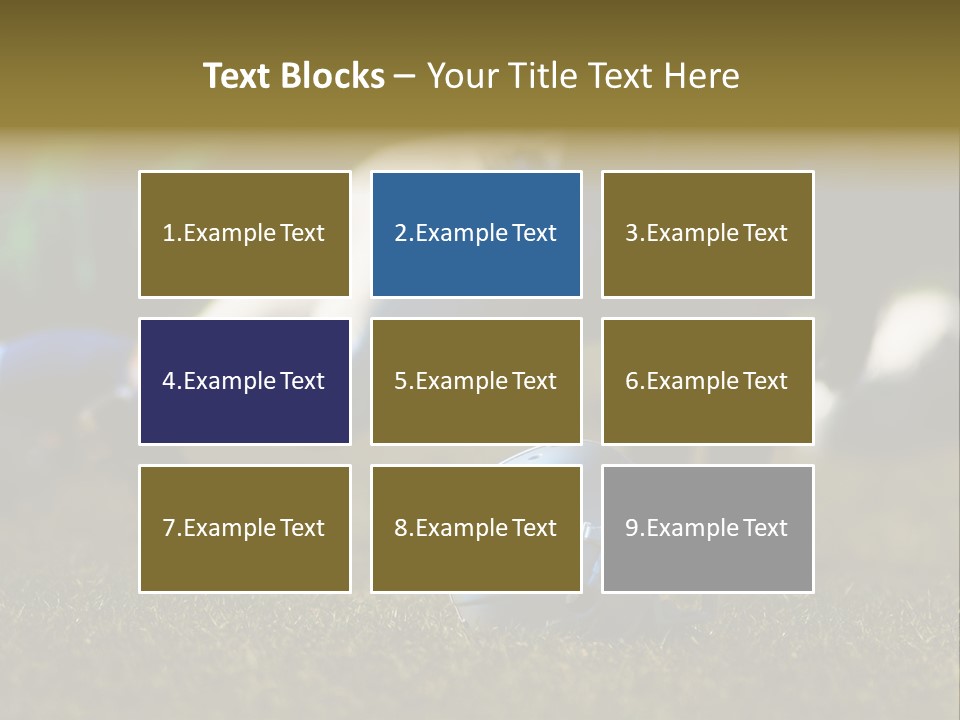 A Football Player Diving For A Ball On The Field PowerPoint Template