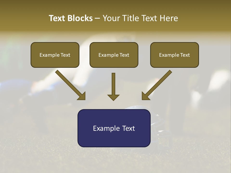 A Football Player Diving For A Ball On The Field PowerPoint Template