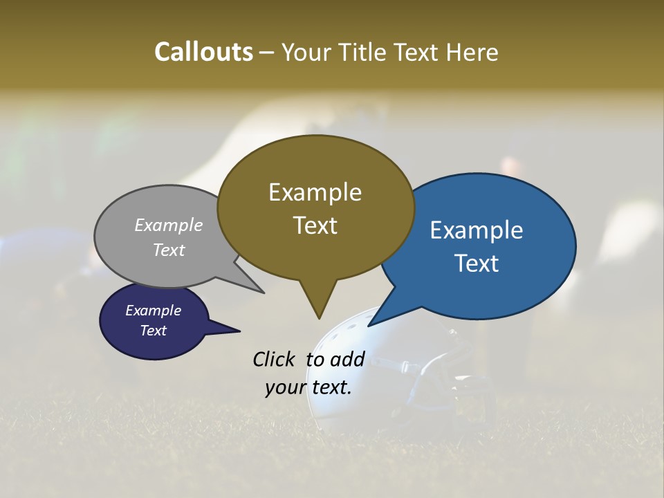 A Football Player Diving For A Ball On The Field PowerPoint Template