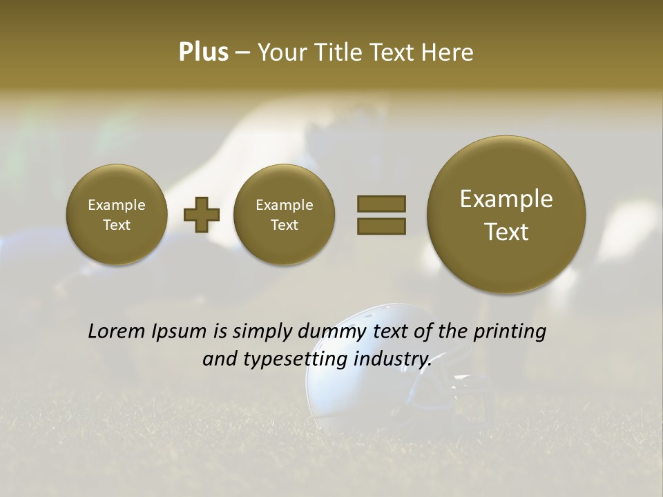 A Football Player Diving For A Ball On The Field PowerPoint Template