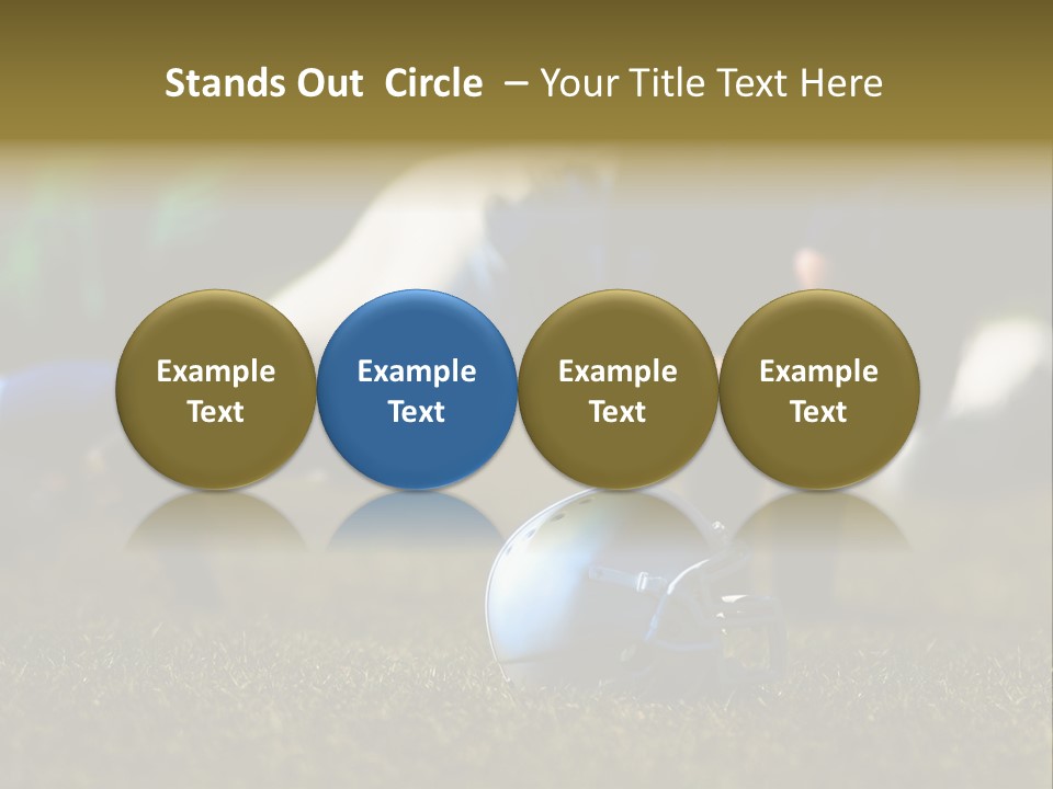 A Football Player Diving For A Ball On The Field PowerPoint Template