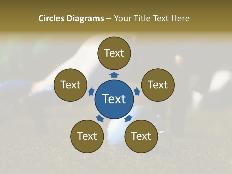 A Football Player Diving For A Ball On The Field PowerPoint Template