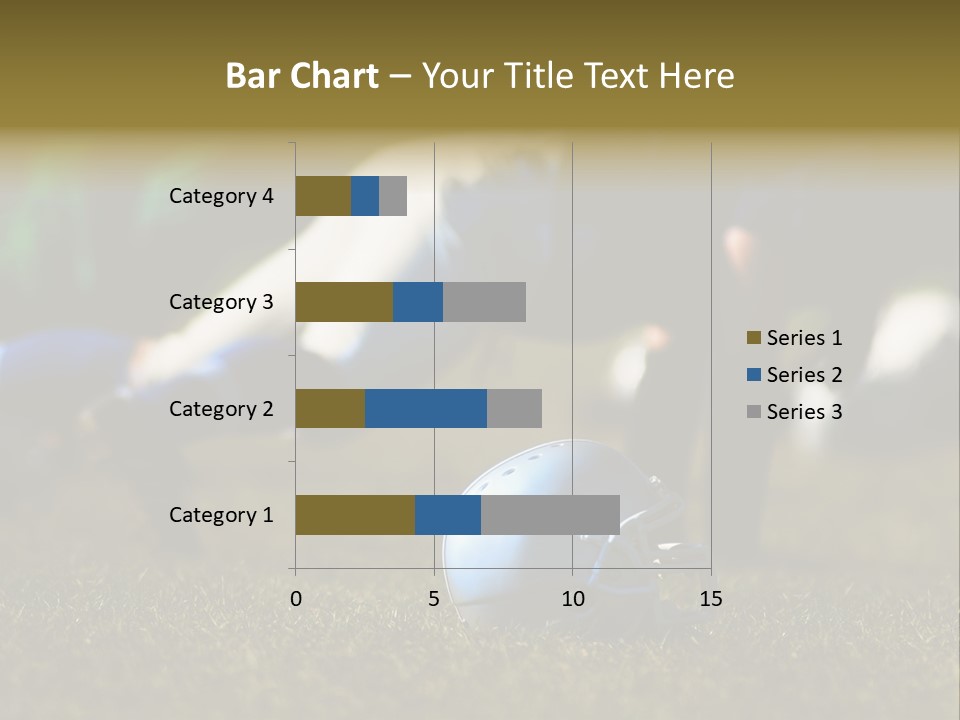 A Football Player Diving For A Ball On The Field PowerPoint Template