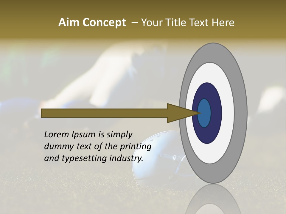 A Football Player Diving For A Ball On The Field PowerPoint Template