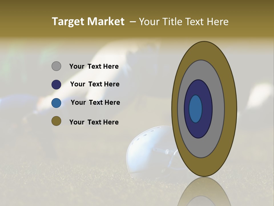 A Football Player Diving For A Ball On The Field PowerPoint Template