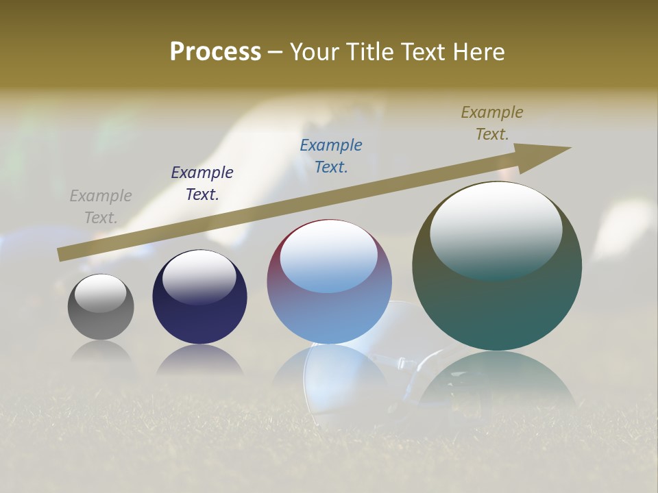 A Football Player Diving For A Ball On The Field PowerPoint Template