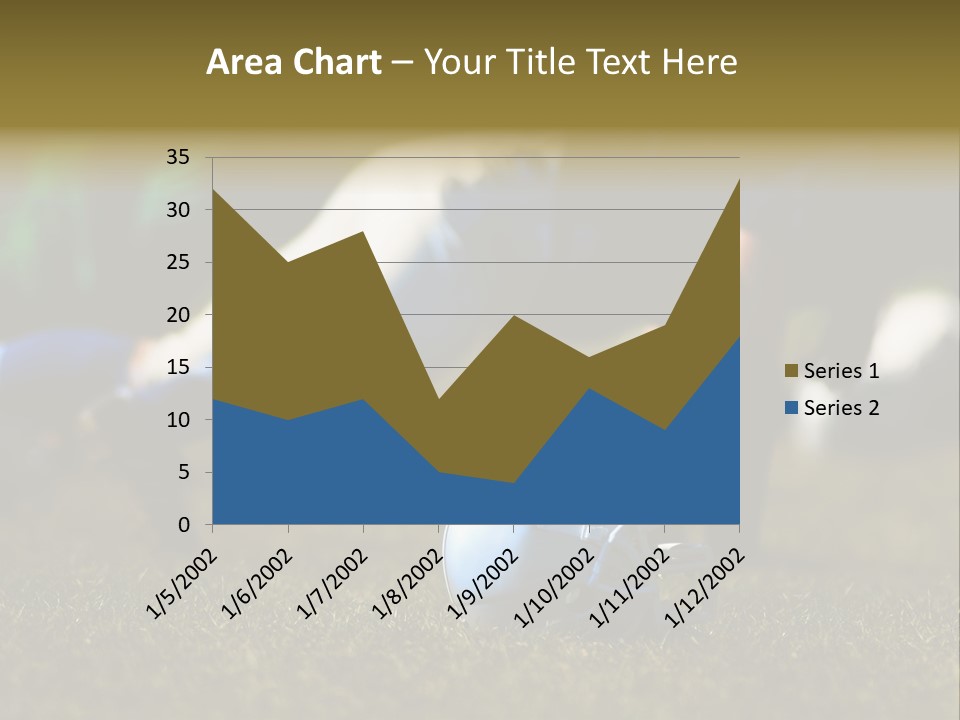 A Football Player Diving For A Ball On The Field PowerPoint Template
