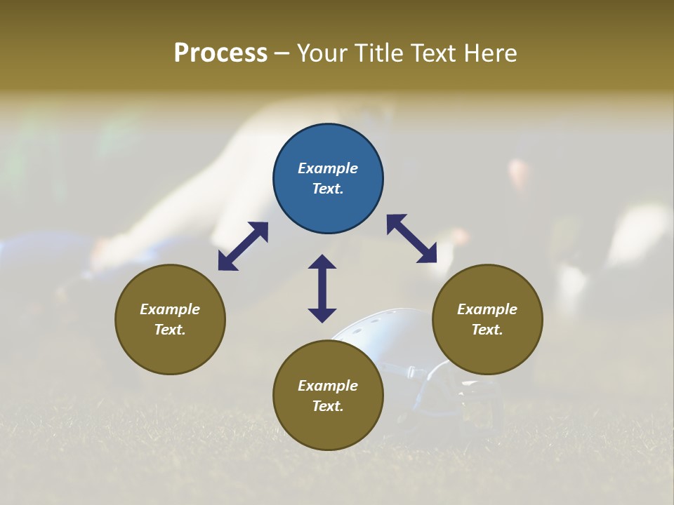 A Football Player Diving For A Ball On The Field PowerPoint Template