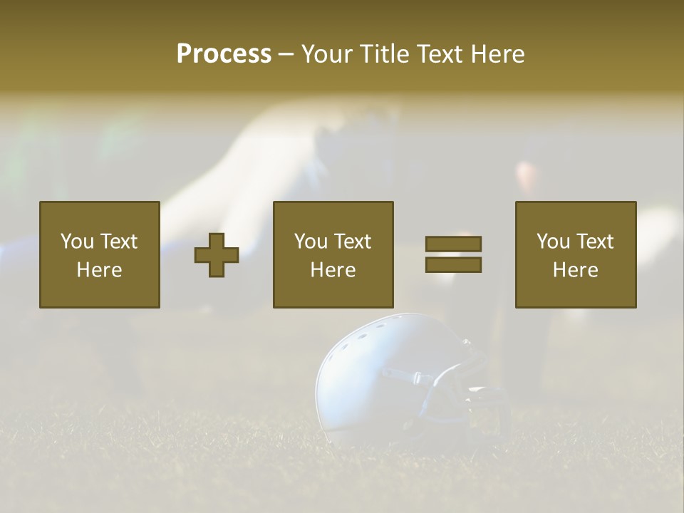 A Football Player Diving For A Ball On The Field PowerPoint Template
