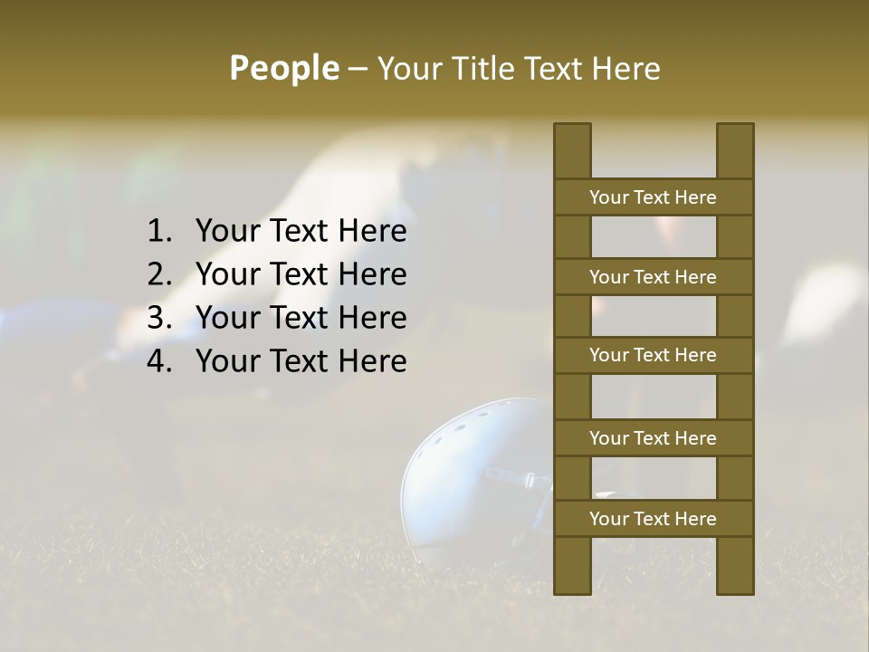 A Football Player Diving For A Ball On The Field PowerPoint Template