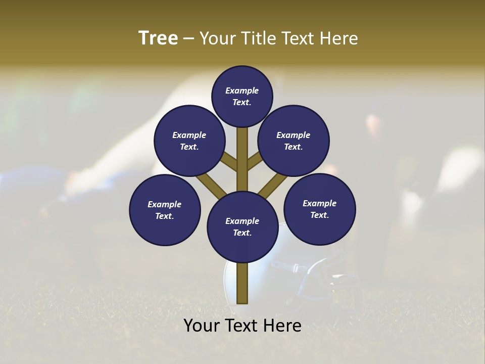 A Football Player Diving For A Ball On The Field PowerPoint Template