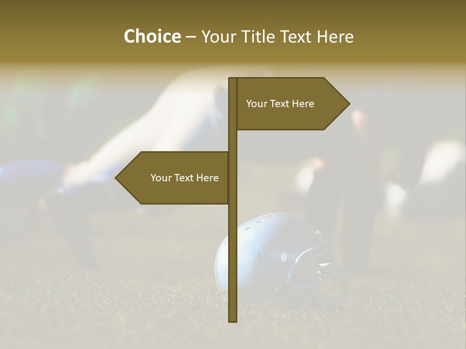 A Football Player Diving For A Ball On The Field PowerPoint Template