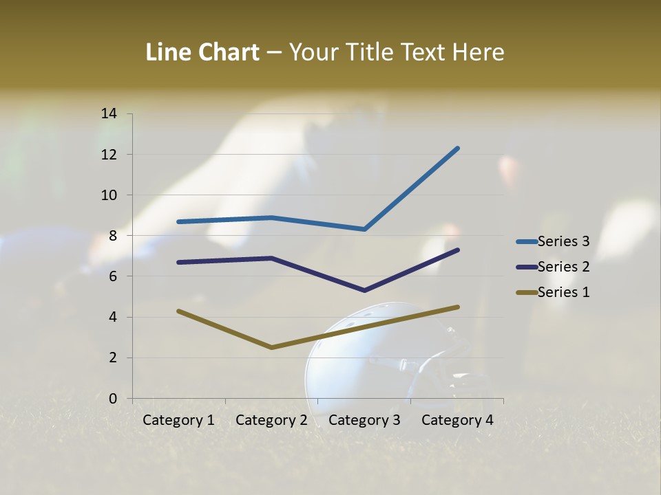 A Football Player Diving For A Ball On The Field PowerPoint Template