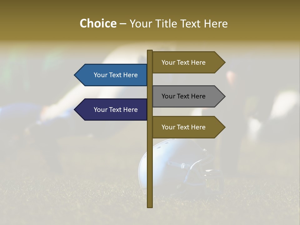 A Football Player Diving For A Ball On The Field PowerPoint Template