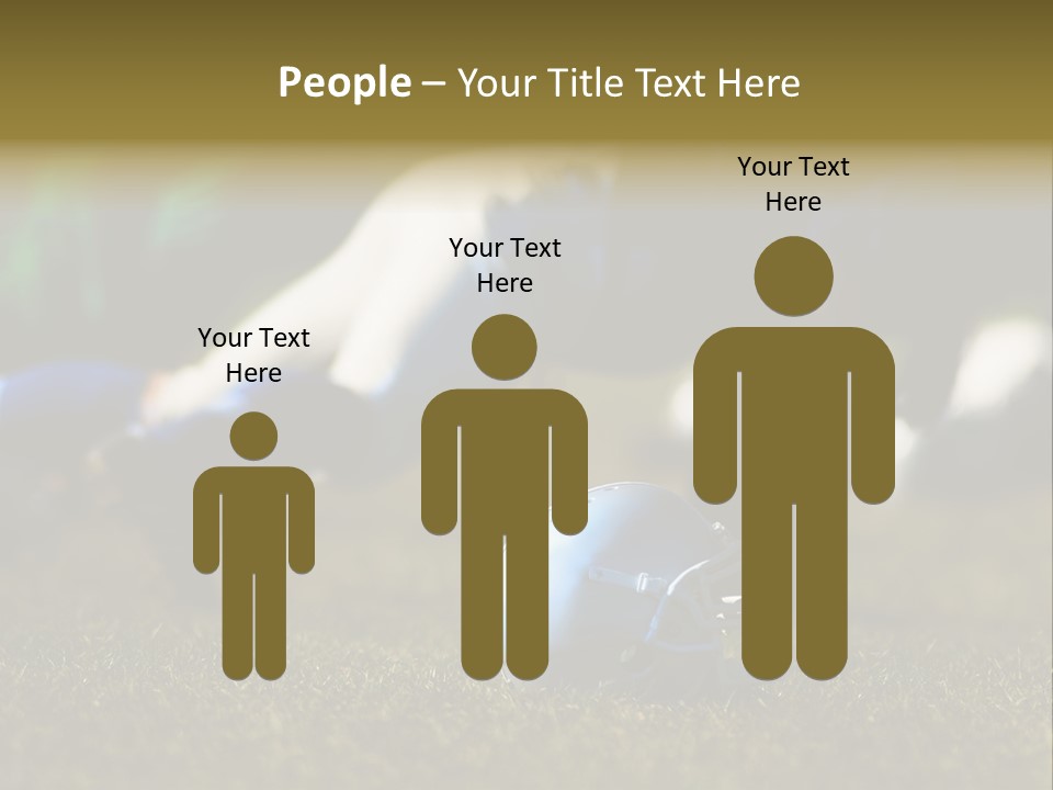 A Football Player Diving For A Ball On The Field PowerPoint Template