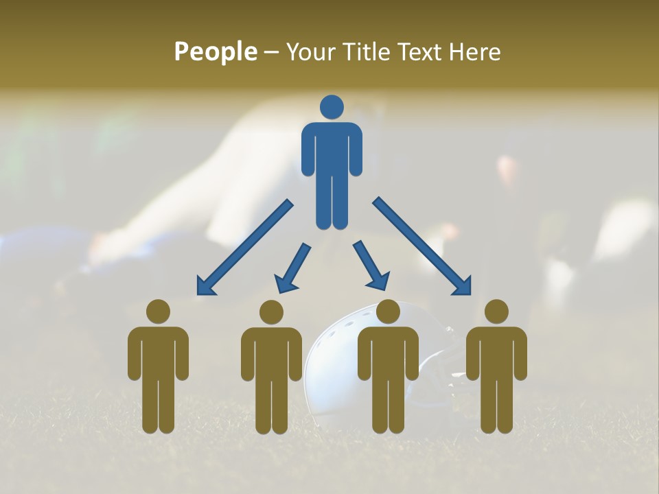 A Football Player Diving For A Ball On The Field PowerPoint Template