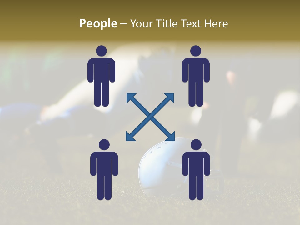 A Football Player Diving For A Ball On The Field PowerPoint Template