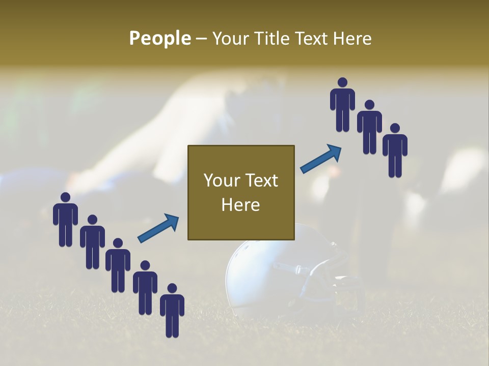 A Football Player Diving For A Ball On The Field PowerPoint Template