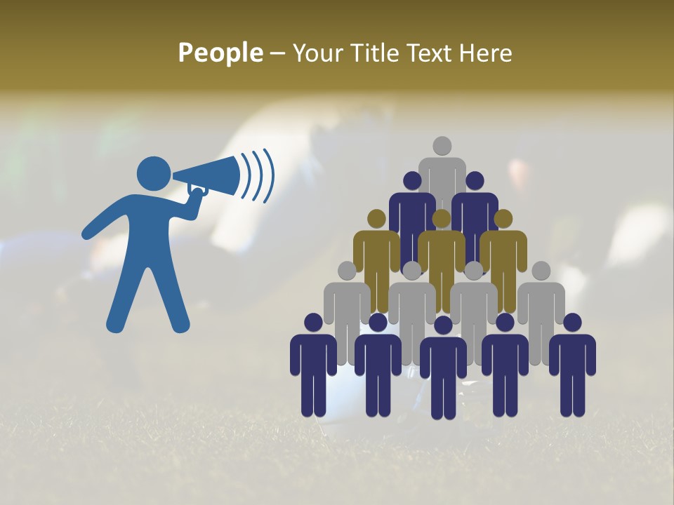 A Football Player Diving For A Ball On The Field PowerPoint Template