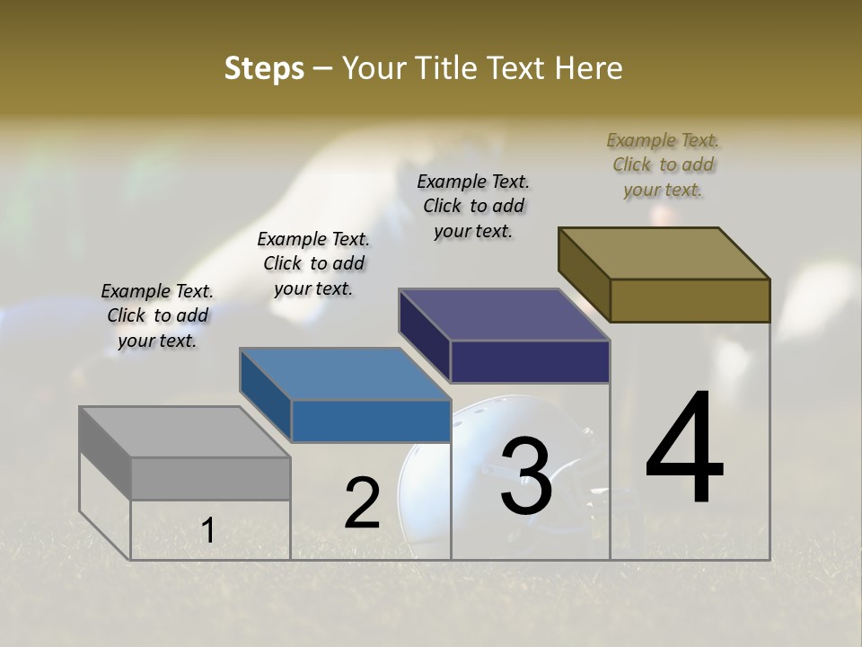 A Football Player Diving For A Ball On The Field PowerPoint Template