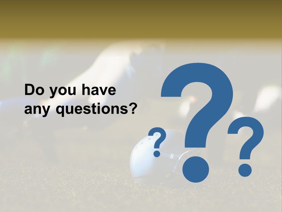 A Football Player Diving For A Ball On The Field PowerPoint Template