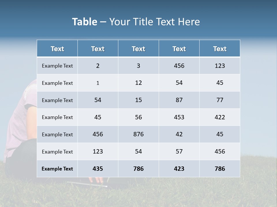 Man Using A Laptop Outdoors PowerPoint Template