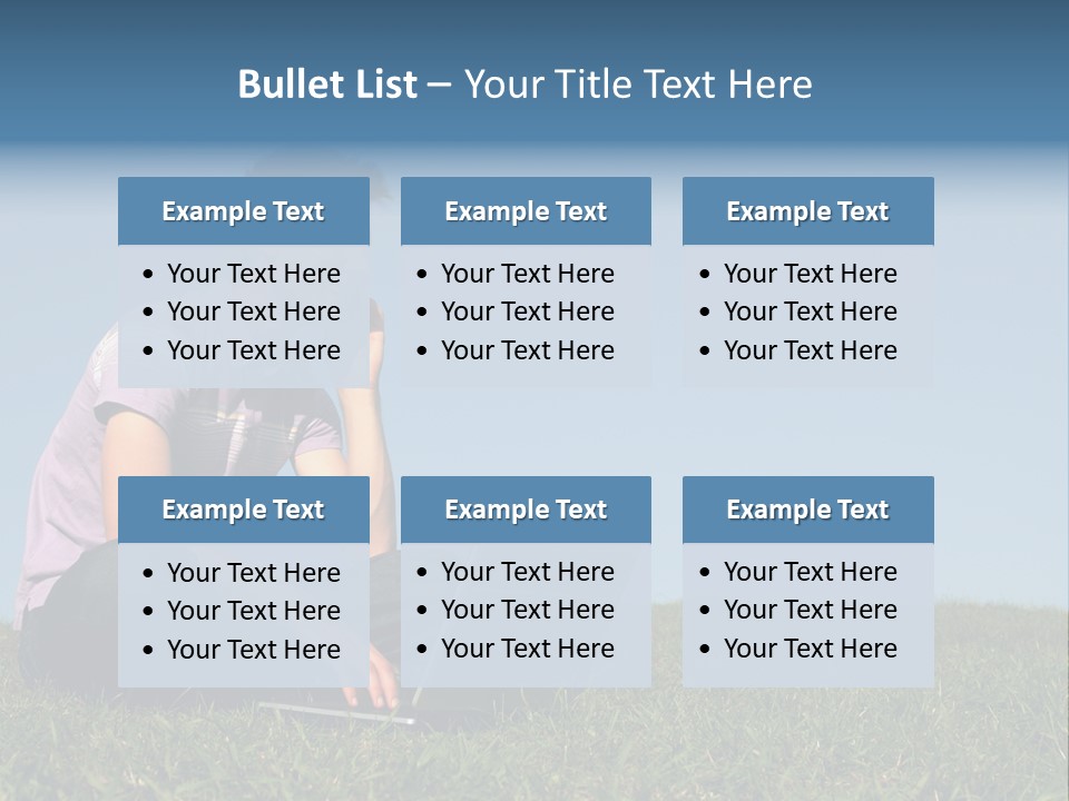 Man Using A Laptop Outdoors PowerPoint Template