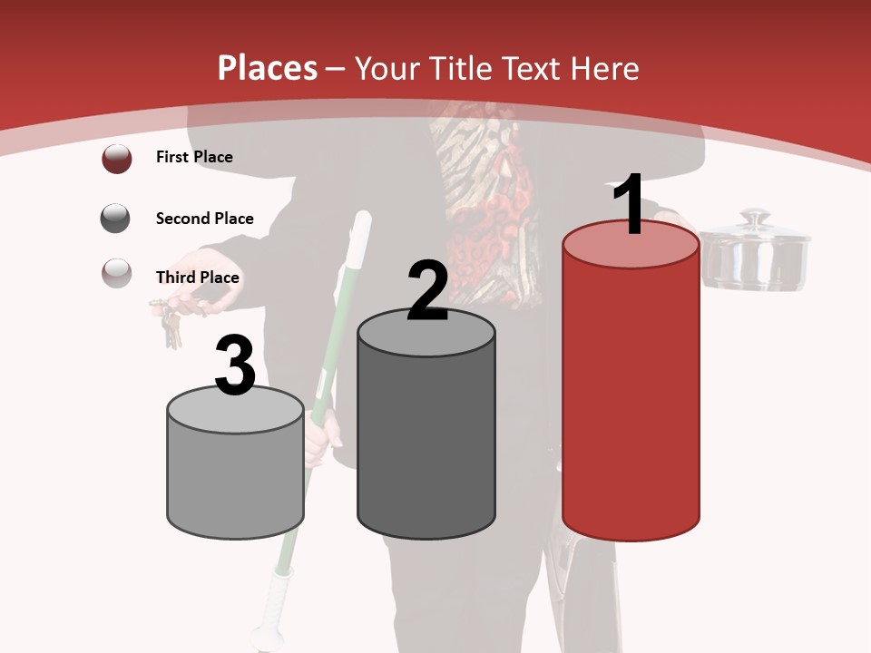 Woman With Six Arms Holding A Mop, Briefcase, Champagne Glasses, Cellphone, Keys And Cooking Pot. PowerPoint Template