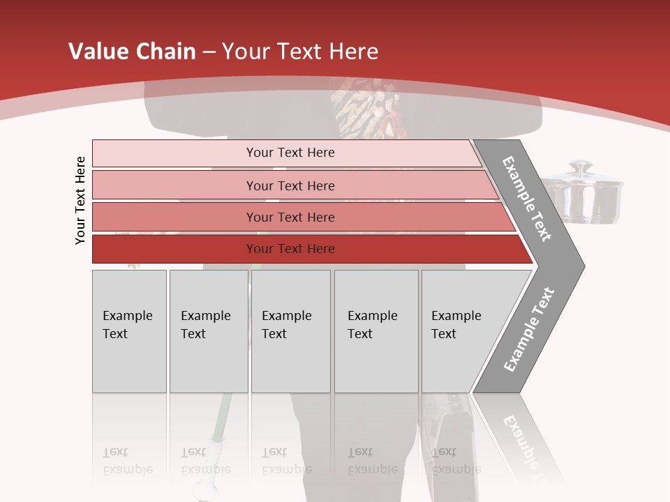 Woman With Six Arms Holding A Mop, Briefcase, Champagne Glasses, Cellphone, Keys And Cooking Pot. PowerPoint Template