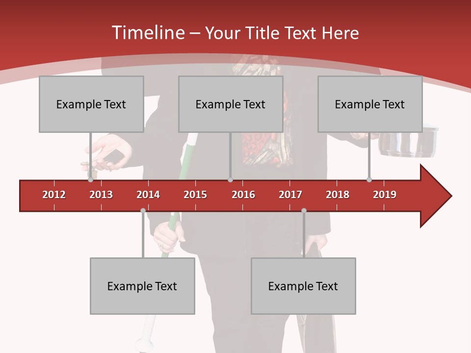 Woman With Six Arms Holding A Mop, Briefcase, Champagne Glasses, Cellphone, Keys And Cooking Pot. PowerPoint Template