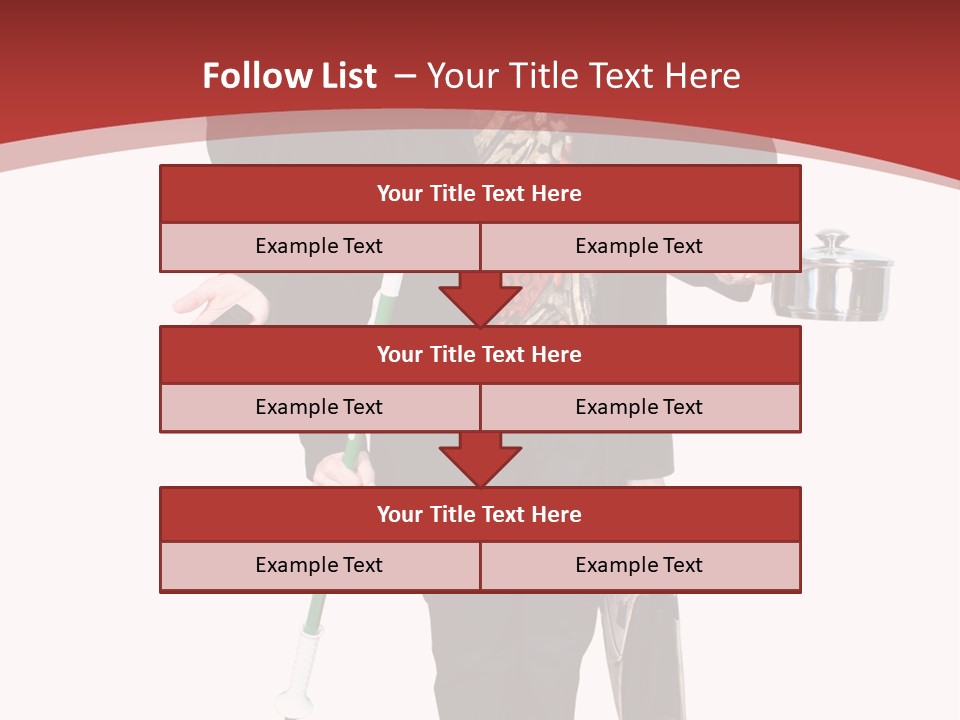 Woman With Six Arms Holding A Mop, Briefcase, Champagne Glasses, Cellphone, Keys And Cooking Pot. PowerPoint Template