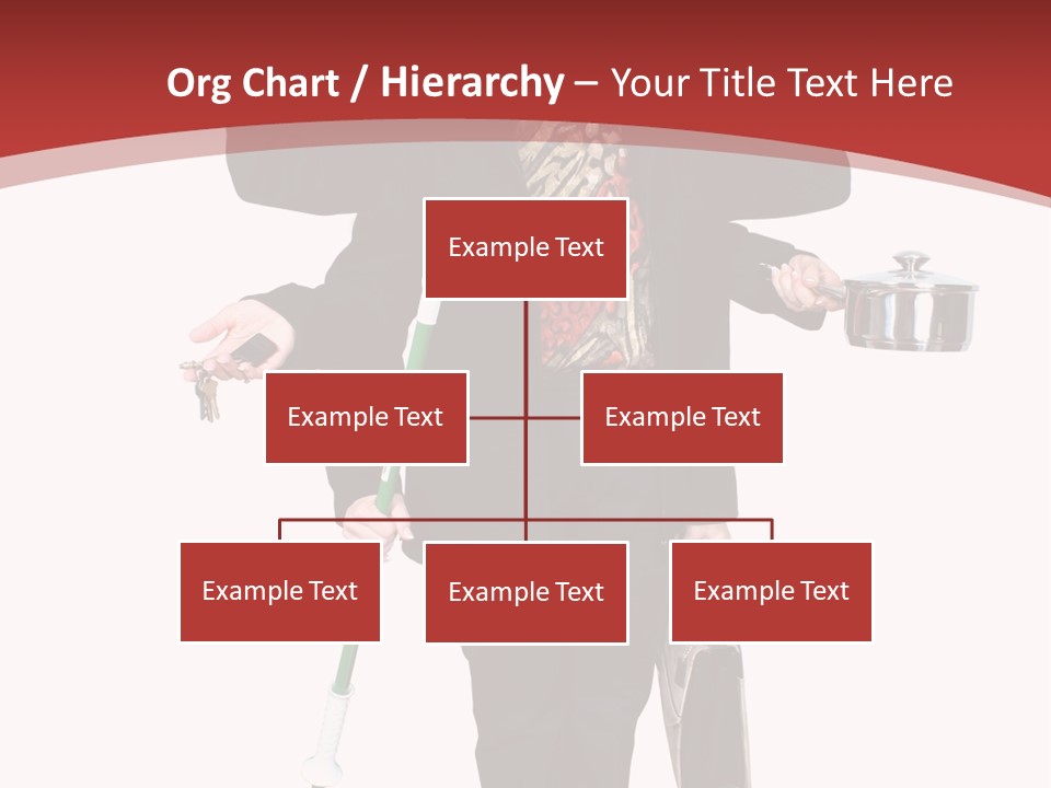 Woman With Six Arms Holding A Mop, Briefcase, Champagne Glasses, Cellphone, Keys And Cooking Pot. PowerPoint Template