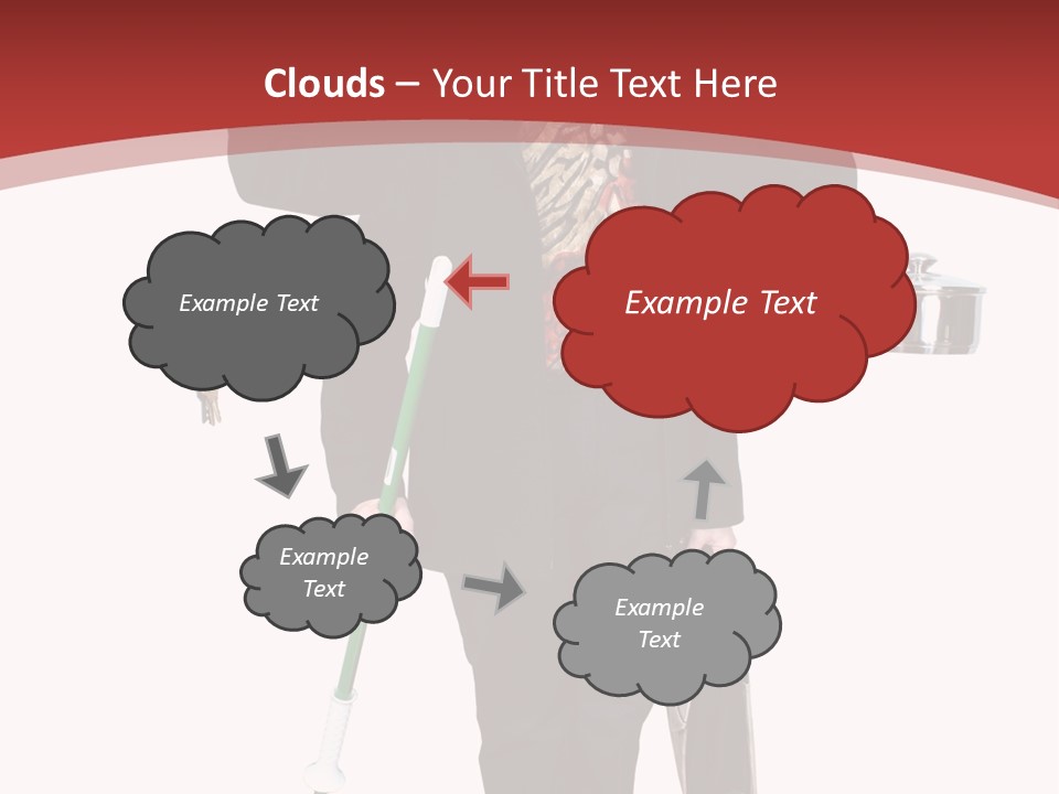 Woman With Six Arms Holding A Mop, Briefcase, Champagne Glasses, Cellphone, Keys And Cooking Pot. PowerPoint Template
