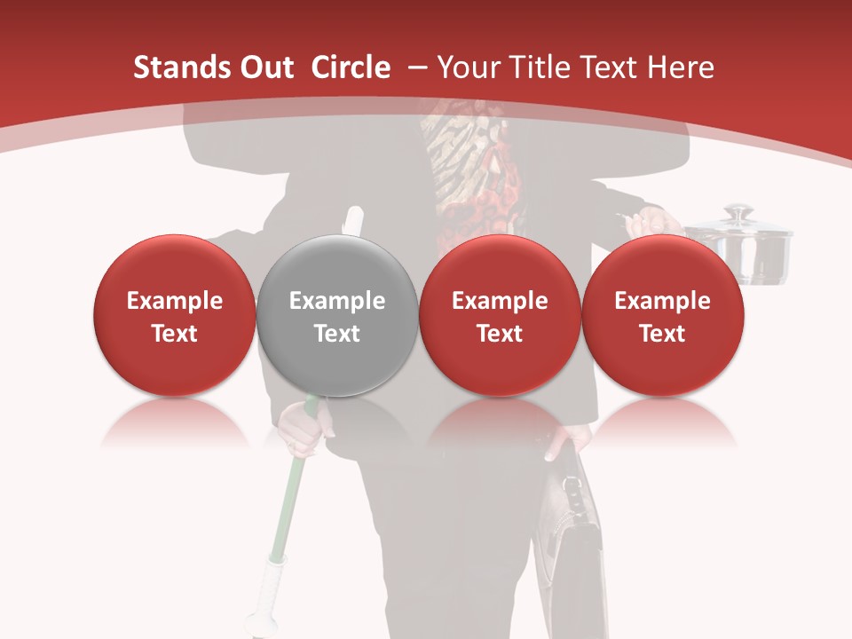 Woman With Six Arms Holding A Mop, Briefcase, Champagne Glasses, Cellphone, Keys And Cooking Pot. PowerPoint Template