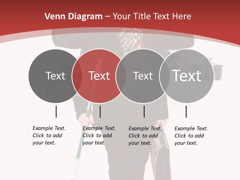 Woman With Six Arms Holding A Mop, Briefcase, Champagne Glasses, Cellphone, Keys And Cooking Pot. PowerPoint Template