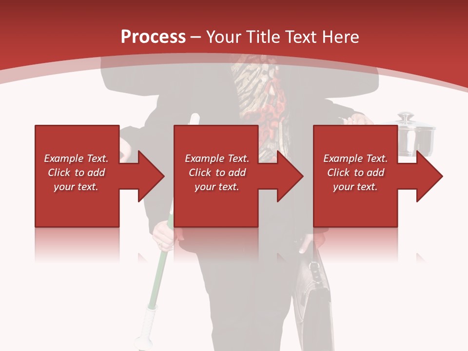 Woman With Six Arms Holding A Mop, Briefcase, Champagne Glasses, Cellphone, Keys And Cooking Pot. PowerPoint Template