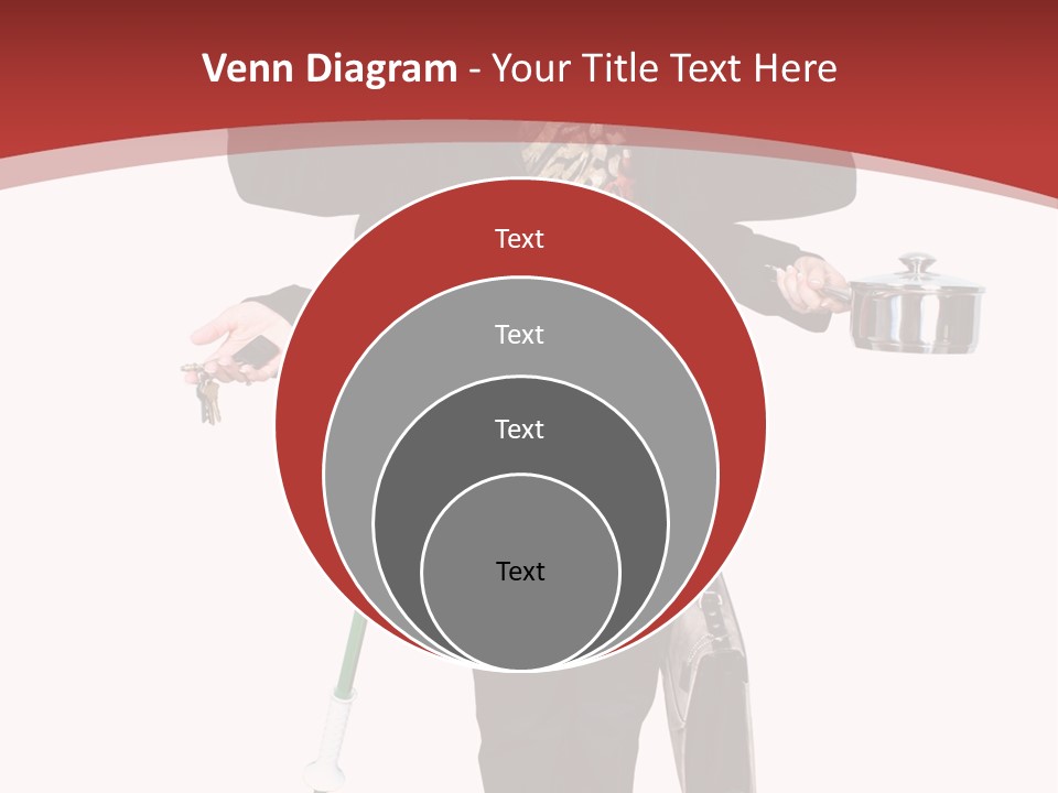 Woman With Six Arms Holding A Mop, Briefcase, Champagne Glasses, Cellphone, Keys And Cooking Pot. PowerPoint Template