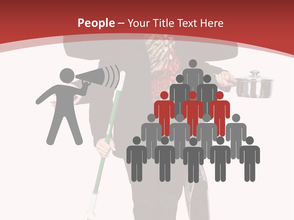 Woman With Six Arms Holding A Mop, Briefcase, Champagne Glasses, Cellphone, Keys And Cooking Pot. PowerPoint Template