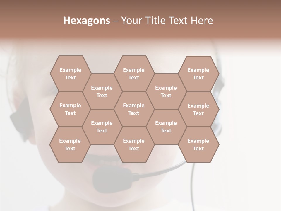 Young Boy Wearing Phone Headset PowerPoint Template