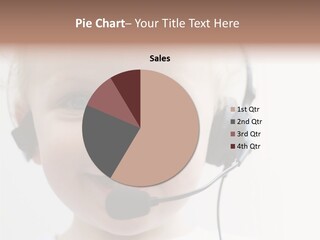 Young Boy Wearing Phone Headset PowerPoint Template