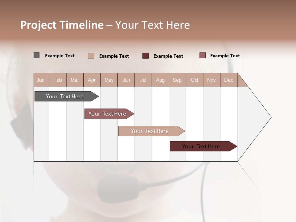 Young Boy Wearing Phone Headset PowerPoint Template