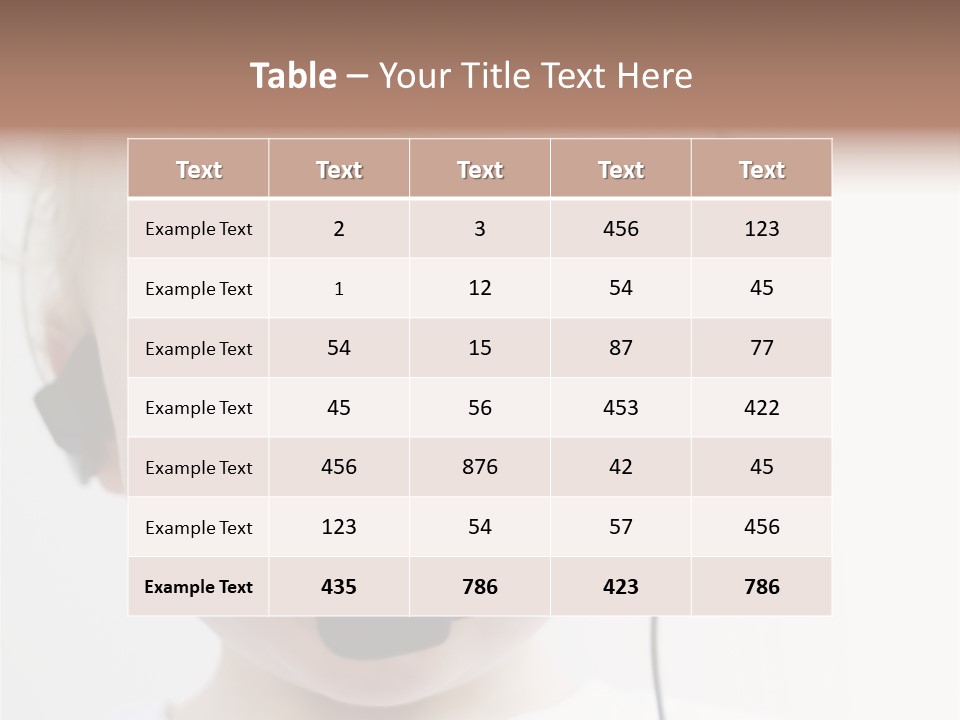 Young Boy Wearing Phone Headset PowerPoint Template