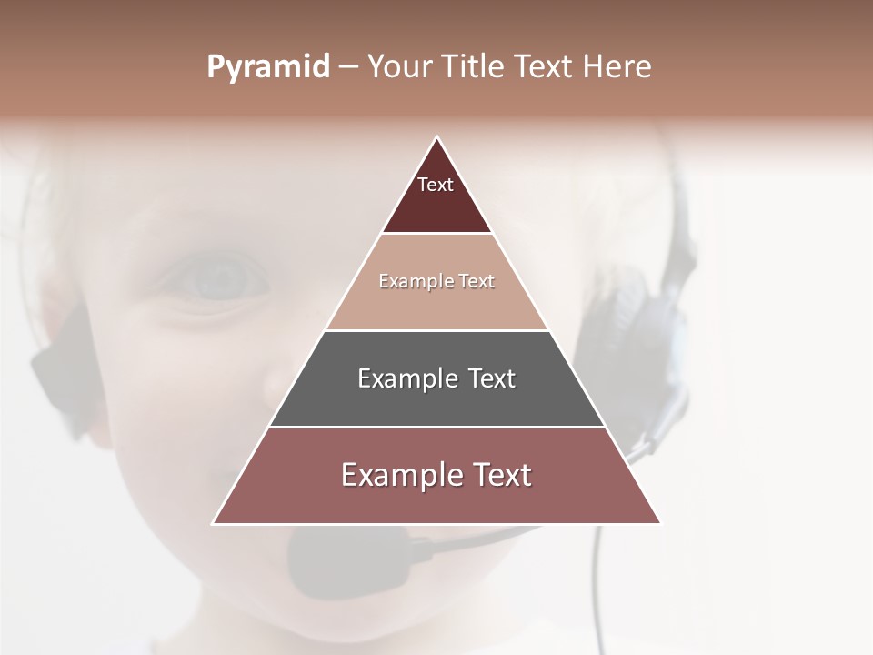 Young Boy Wearing Phone Headset PowerPoint Template