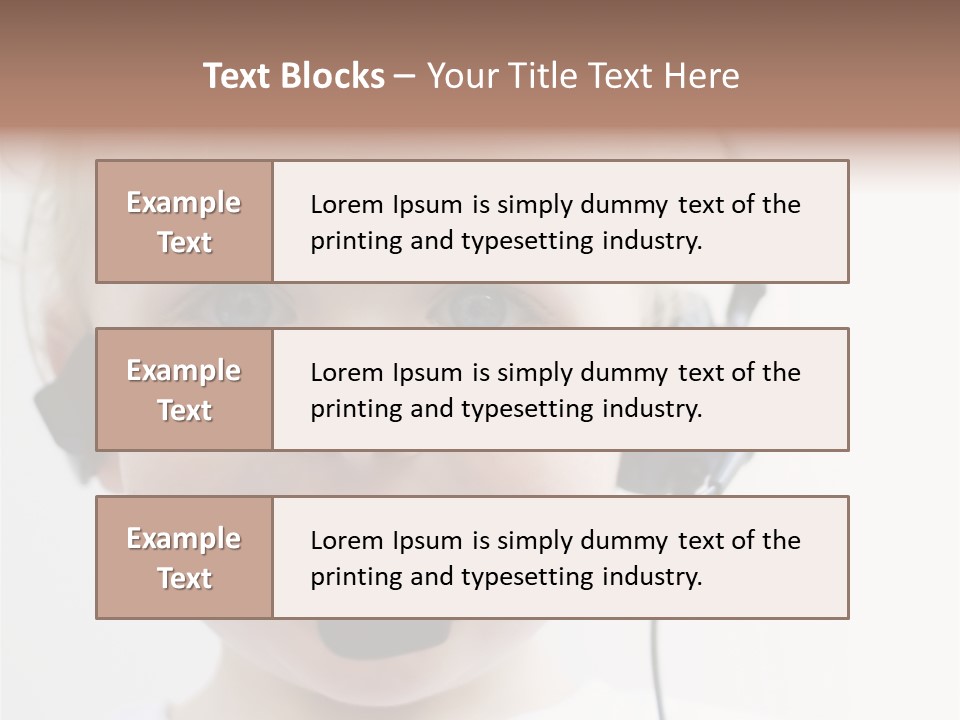 Young Boy Wearing Phone Headset PowerPoint Template