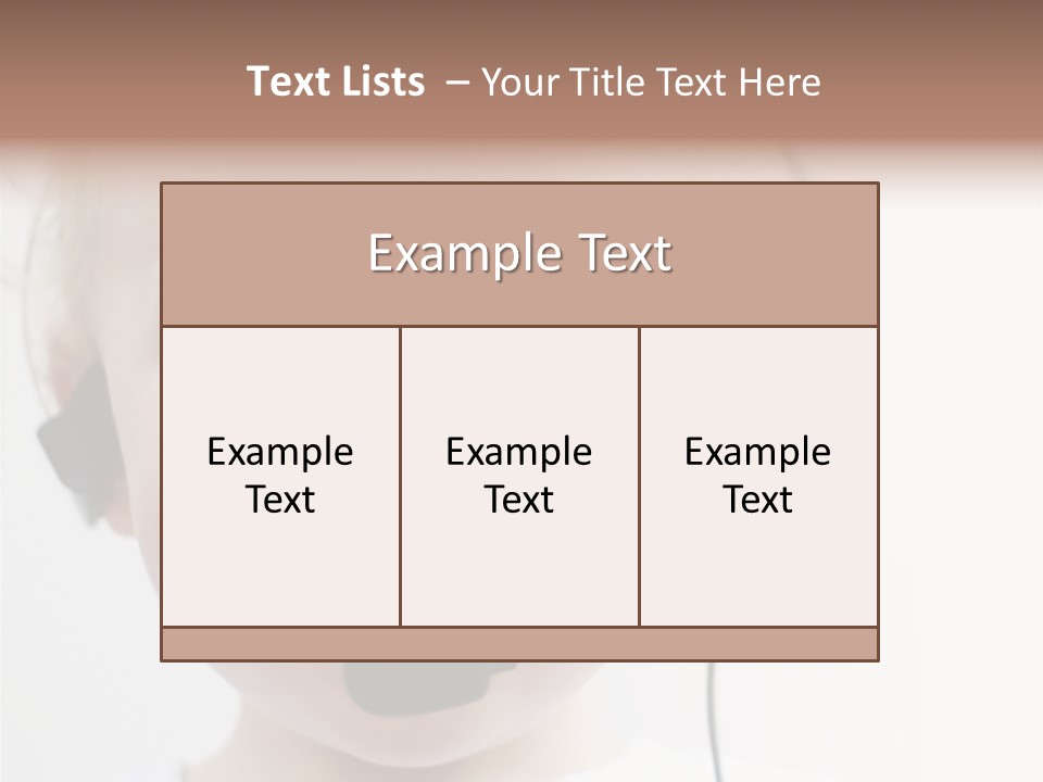 Young Boy Wearing Phone Headset PowerPoint Template
