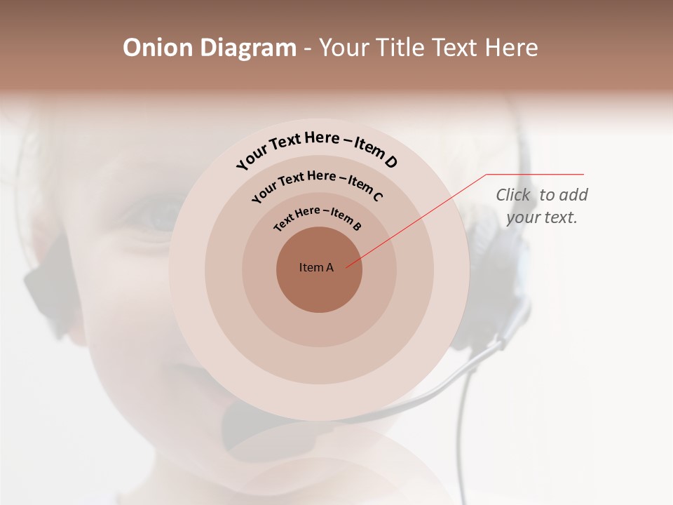 Young Boy Wearing Phone Headset PowerPoint Template